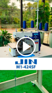 Máquina de costura ponto conjugado modelo M1-424SF da linha JIN da JUKI