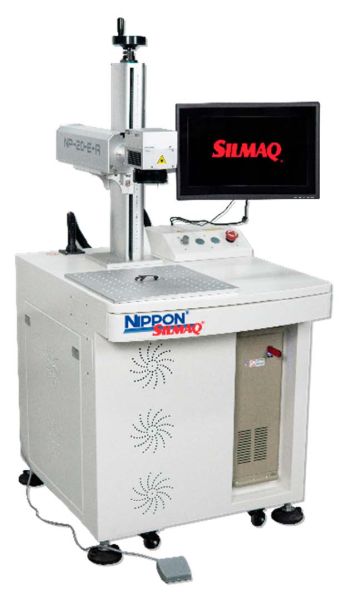 MÁQUINA DE GRAVAÇÃO GALVANOMÉTRICA LASER FIBRA COM ESTANTE E COMPUTADOR + Frame