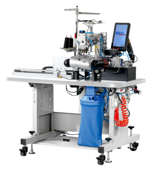 MÁQUINA AUTOMÁTICA PARA BAINHA/BARRA DE CAMISETAS