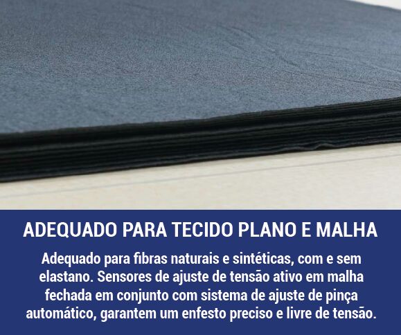 Adequado para tecido plano e malha