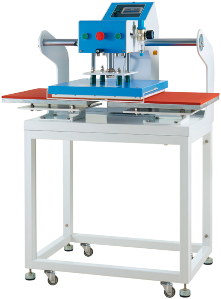 PRENSA PNEUMÁTICA POR TRANSFERÊNCIA TÉRMICA SEMI-AUTOMÁTICA 2 BANDEJAS